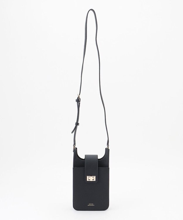 23区 シュリンクフェイクレザーミニショルダー ブラック系