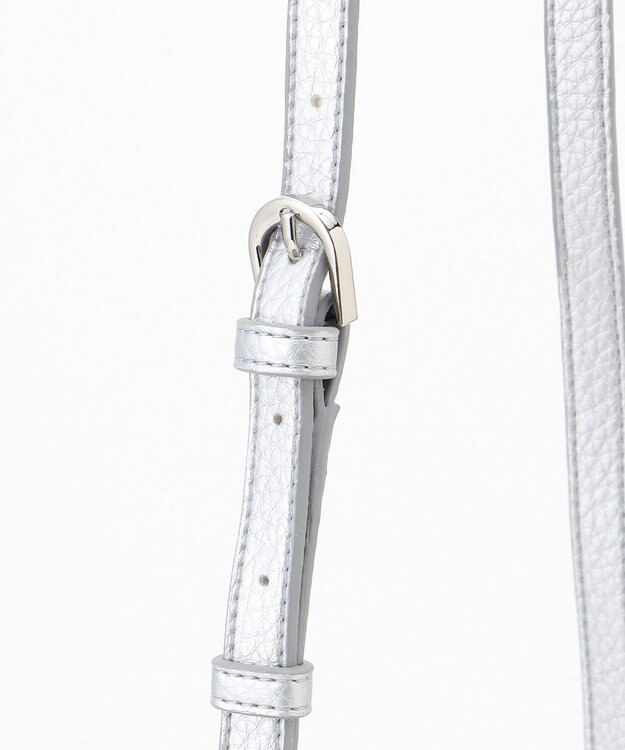 23区 シュリンクフェイクレザーミニショルダー シルバー系