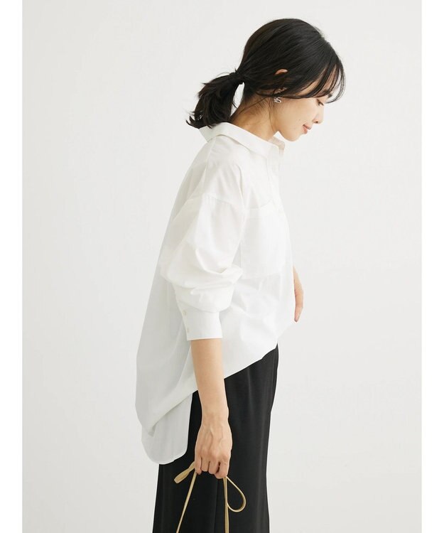 Green Parks 胸元ポケットイージーケアシャツ Off White