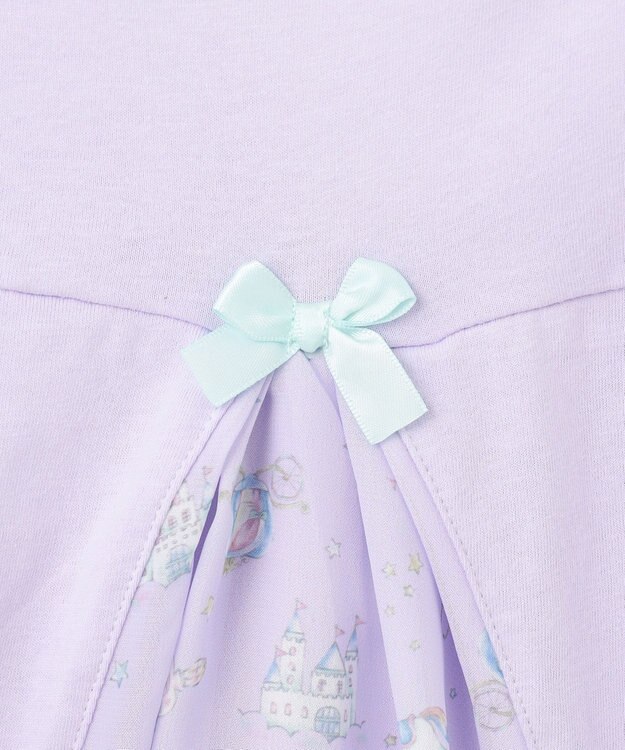 ANY KIDS 接触冷感 しろくま バックシャン Tシャツ ラベンダー×ユニコーン