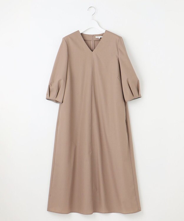 自由区 【洗える】タイプライター ワンピース モカ