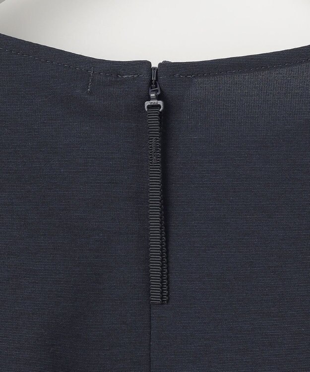 自由区 【接触冷感・UVカット・吸水速乾・抗菌防臭・洗える】ハイツイストポンチペプラム カットソー ネイビー