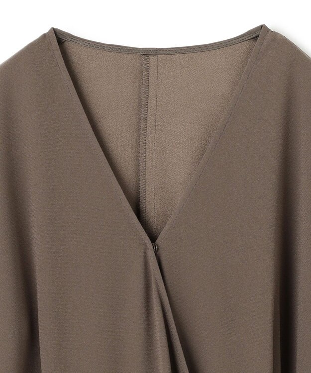 BEIGE， 【L-size】CINDY / カシュクールワンピース Mocha×Ecru