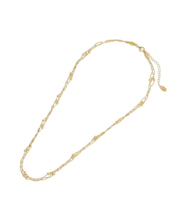 AMERICAN HOLIC 【ステンレス】タングルドチェーンネックレス Gold