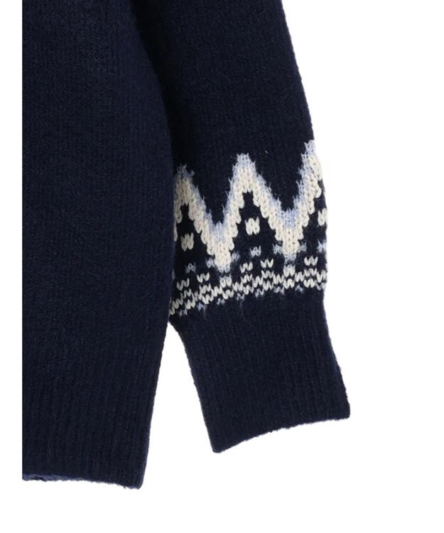 earth music&ecology オーロララメノルディックチュニック Navy