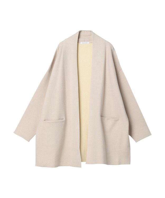 AMERICAN HOLIC バイカラーニットコーディガン Gray Beige