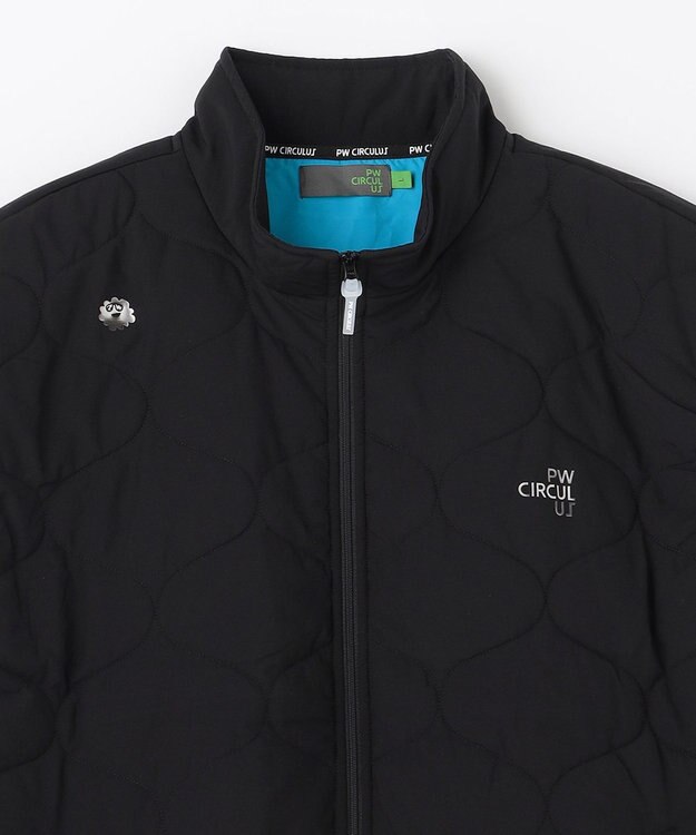 PW CIRCULUS 【撥水加工 / ストレッチ】【MEN】キルティング中綿ベスト ゴルフ ブラック系