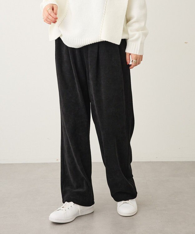 CRAFT STANDARD BOUTIQUE 起毛カットソーイージーパンツ Black