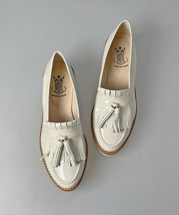 BONTRE 【BONTRE/ボントレ】厚底タッセルローファー ホワイト