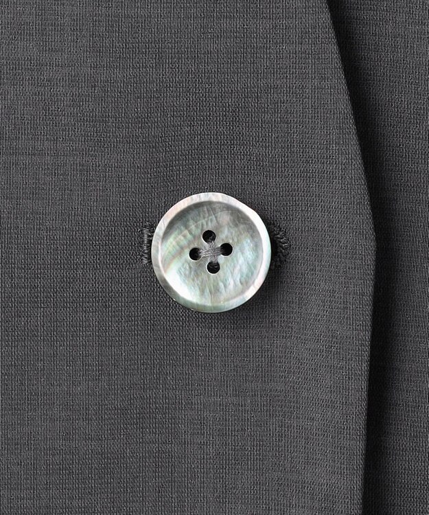 J.PRESS LADIES L 【セットアップ対応】ファンマートロストレッチ ノーカラー ジャケット チャコール系