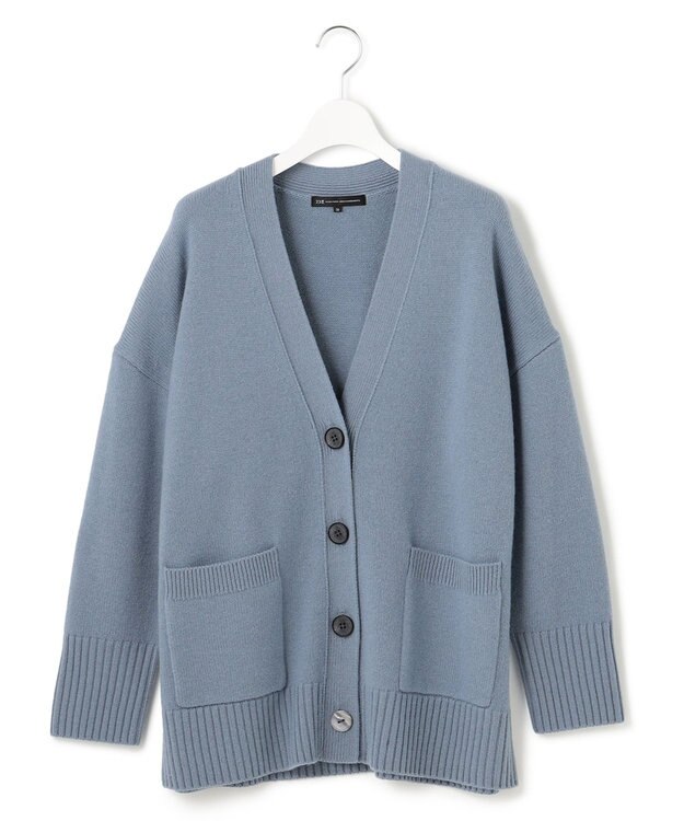 23区 【CLASSY.1月号掲載】ウールカシミヤブレンド カーディガン ダルブルー系