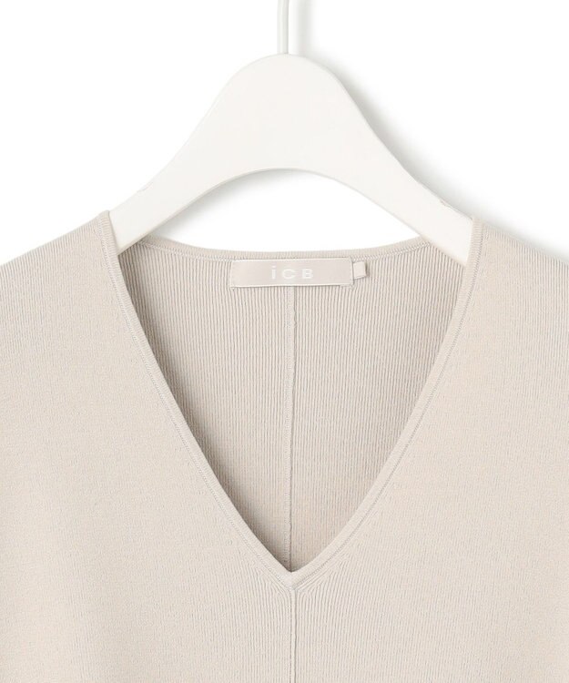 ICB 【洗える】 クロスコンビ Vネックプルオーバー トープ系