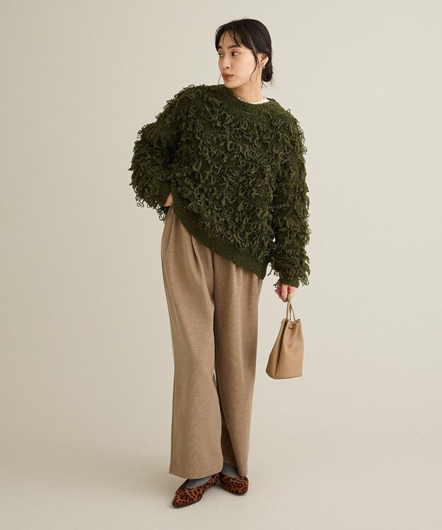 CRAFT STANDARD BOUTIQUE 起毛カットソーイージーパンツ Beige