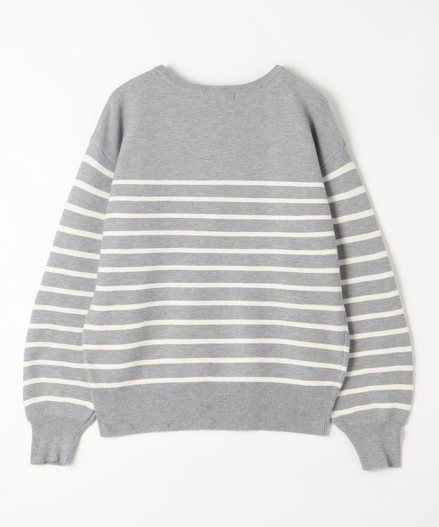 ANY 【洗濯機可能/8色展開】ハッピーカラーニット グレーベース×オフライン