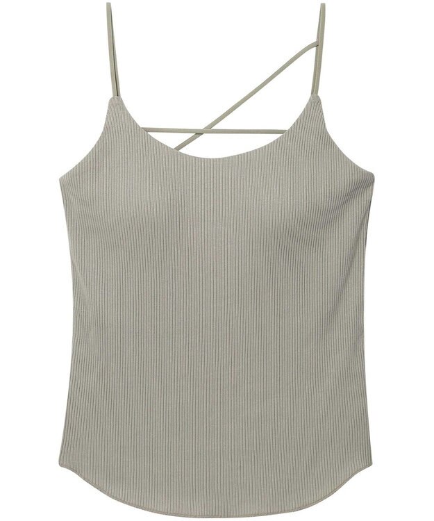 AMPHI カップ付きインナー 【ブラトップ】 キャミソール 上向きで立体的なバストシルエット しめつけ感が少ない 脇スッキリ JWG100 アンフィ／ワコール グレー