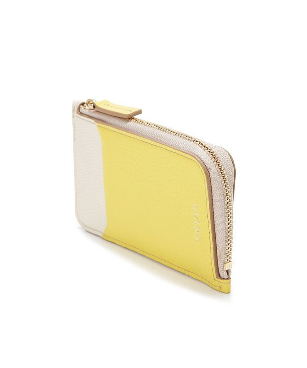 TOPKAPI 【TOPKAPI】バイカラー レザー フラグメントケース LEAN リーン レモンイエロー