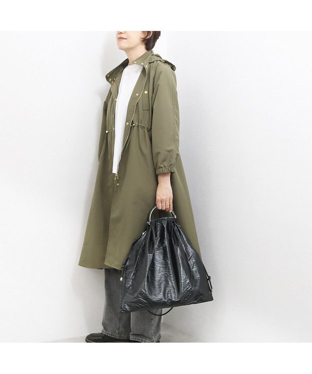 UNBILLION カシュカシュ cachecache / コンビ金手ハンドル2wayトート ブラック