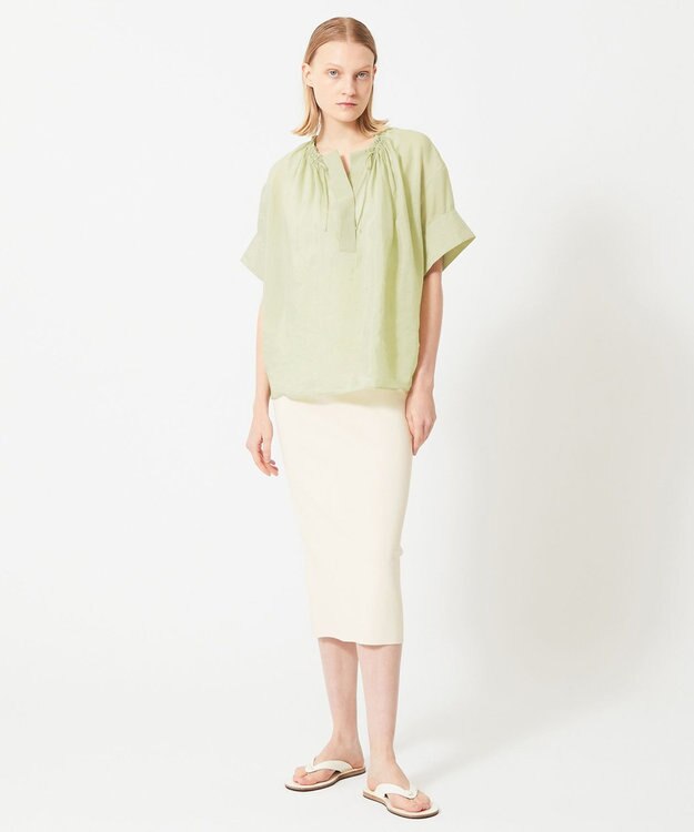 BEIGE， HOLLY / Iラインスカート Ecru