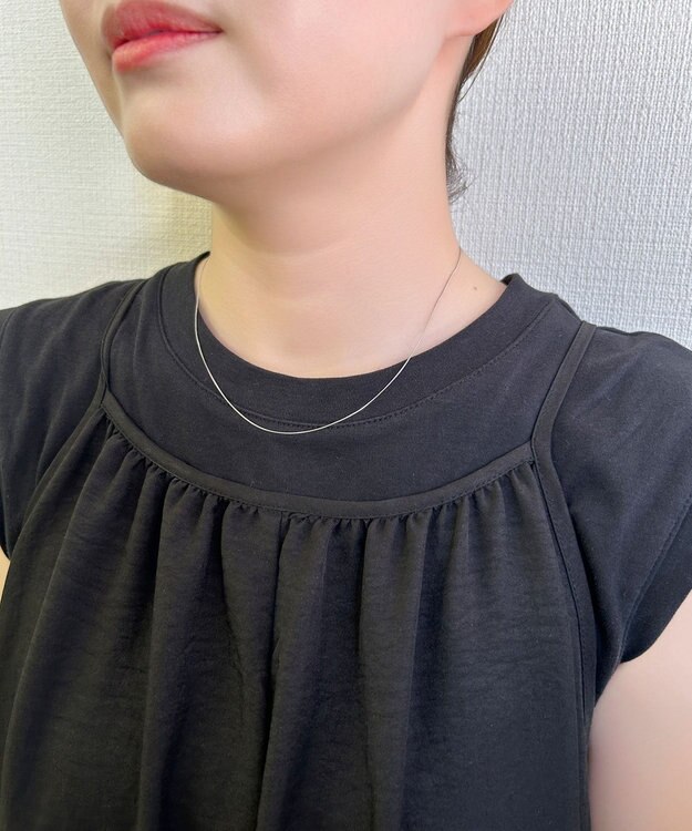 Phoebe 【金属アレルギー対応】ミニマルコンパクトチェーンネックレス/サージカルステンレス シルバー シルバー