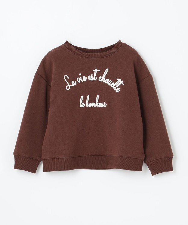 ANY KIDS 刺繍トレーナー ボルドー