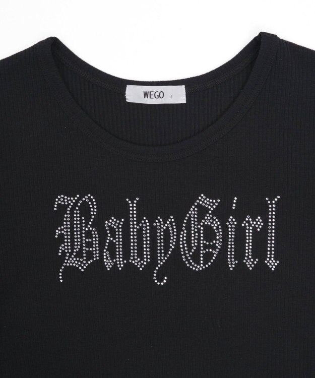 WEGO ラインストーンチビリブT ブラック