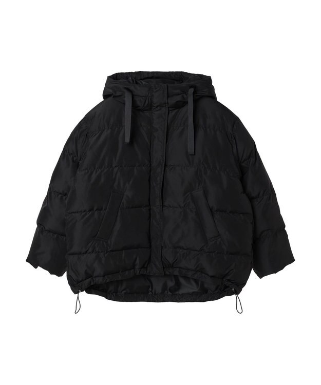 earth music&ecology フーディー中綿ブルゾン Black