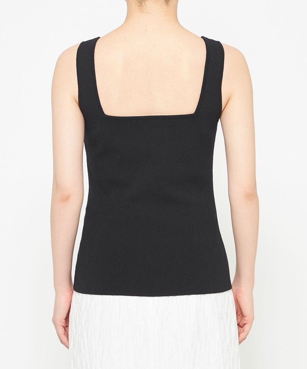 uncrave リネンニット スクエアタンクトップ ブラック