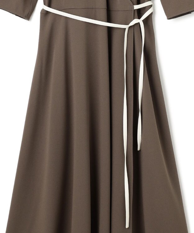 BEIGE， 【L-size】CINDY / カシュクールワンピース Mocha×Ecru