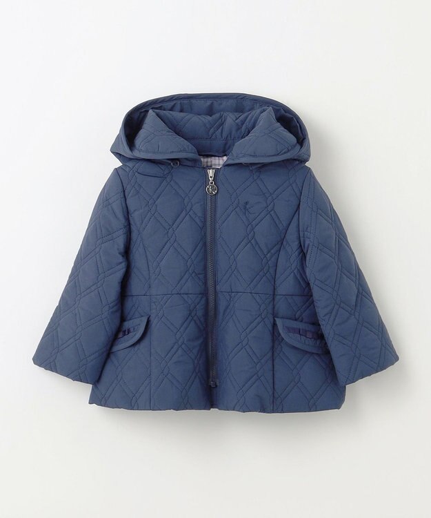 組曲 KIDS 【90-100㎝】中綿キルト コート ネイビー系