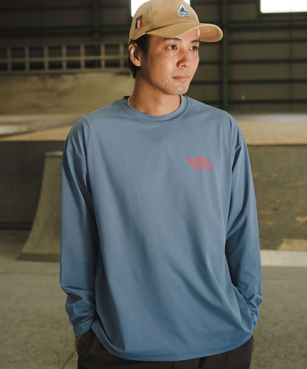 SHARE PARK MENS 【UVケア・吸水速乾・ストレッチ・軽量 】バックプリントTシャツ（L・XLサイズ） ブルー系