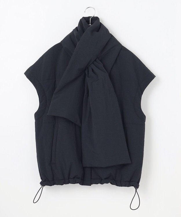 #Newans 【撥水/洗える】ビックスクエア中綿ベスト ブラック