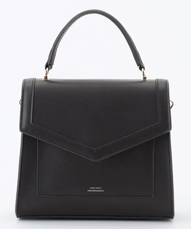 23区 スプリットレザーショルダー バッグ ブラック系