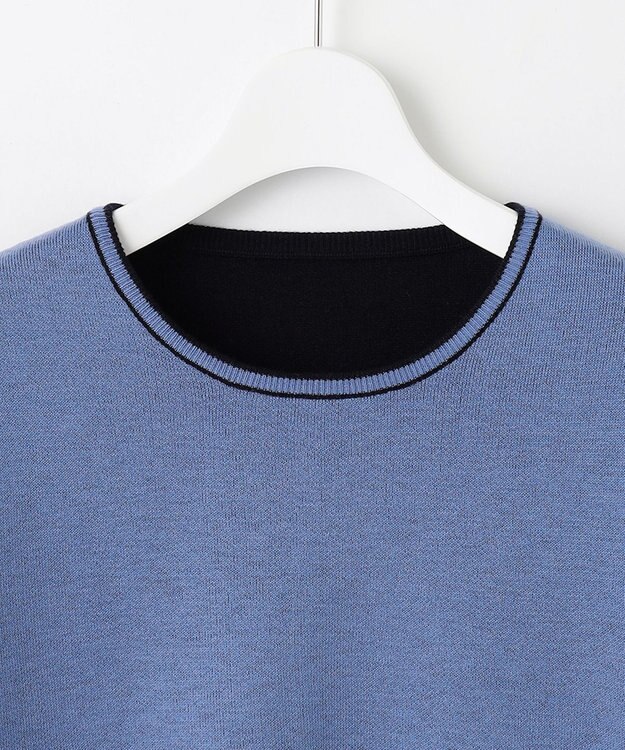 自由区 L 【ご好評につきWEBのみ新色追加/洗える/マルチウェイ】リバーシブルニット セットアップ ネイビー系