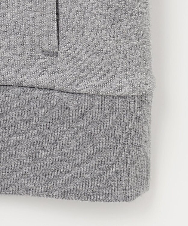 JOSEPH ABBOUD MOUNTAIN 【UNISEX】オーガニックコットン ビンテージインレーハーフZIP ライトグレー系