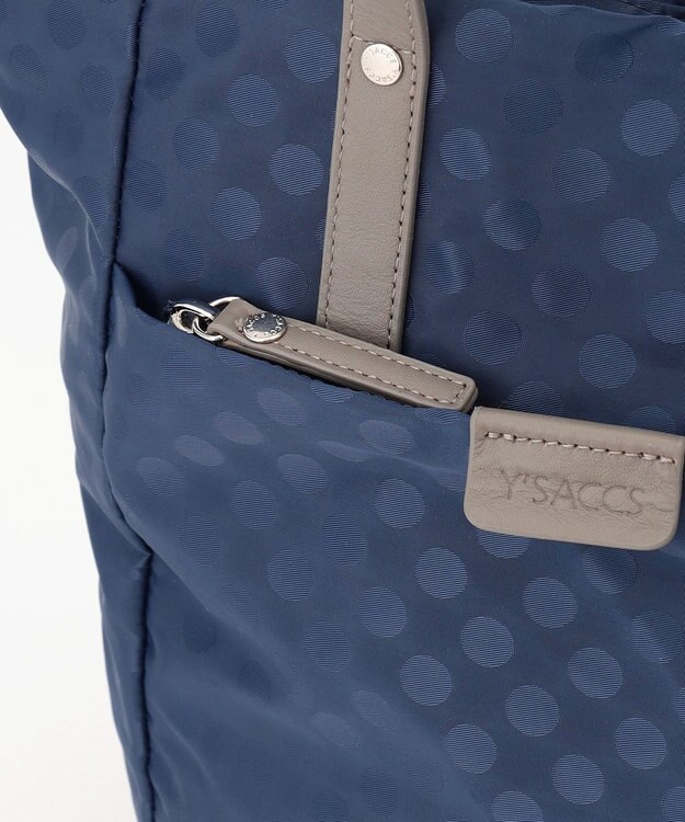 Y'SACCS ドットジャカード　トート型リュック ネイビー