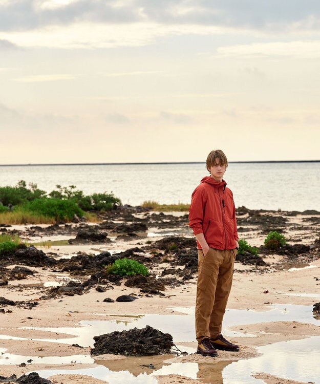 JOSEPH ABBOUD MOUNTAIN 【軽量/ストレッチ/ECO撥水】ライトワシャーストレッチ マウンテンパーカー オレンジ系