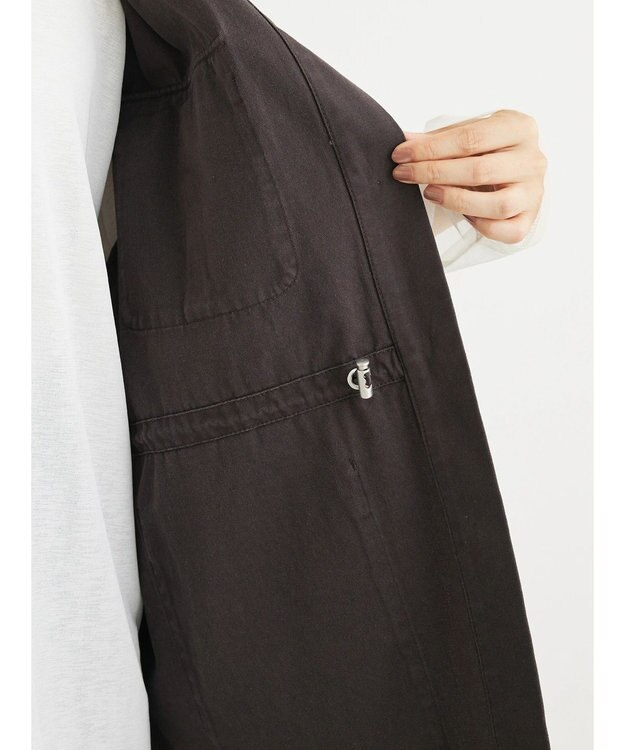 Green Parks ・ＳＵＧＡＲ　ＳＰＯＯＮ　ノーカラーミリタリーベスト Charcoal Gray