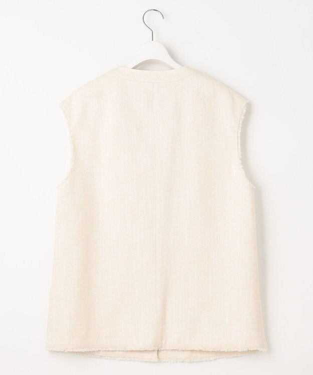 自由区 L 【セット可】ラミーブッチャー ショートジレ アイボリー系