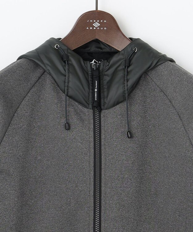 JOSEPH ABBOUD MOUNTAIN 【UNISEX】吸水速乾 バックフリースパーカー グレー系