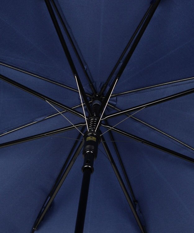 MOONBAT LANVIN en Bleu 【耐風】長傘 サテンプリントフラワー ネイビーブルー