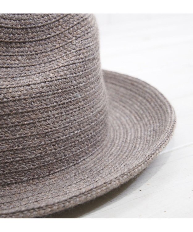 石田製帽 ウールニットブレード　中折れハット チャコールグレー