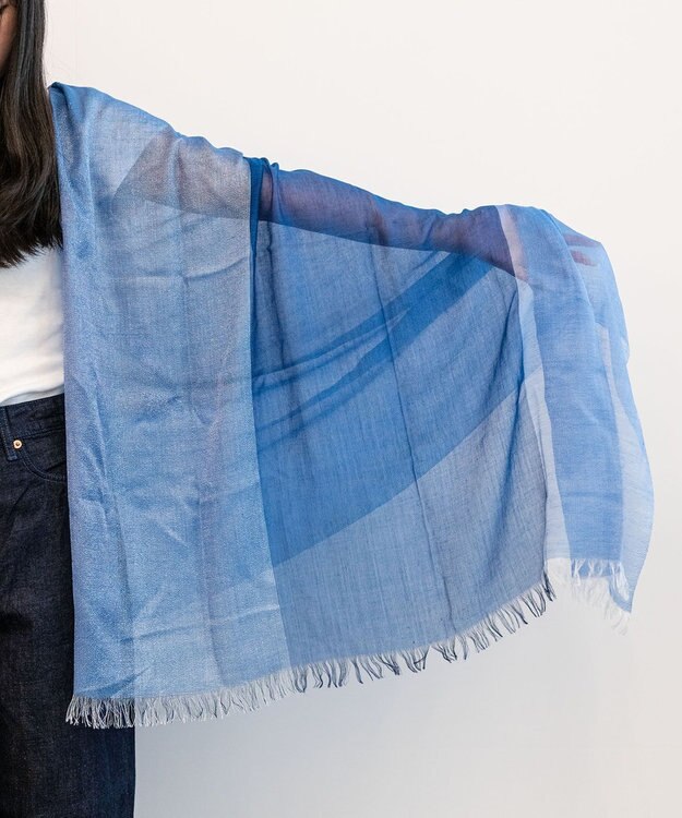 muto Stardust シルクカシミヤストール blue