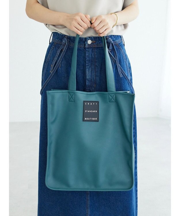 CRAFT STANDARD BOUTIQUE フェイクレザースクエアトート Blue Green