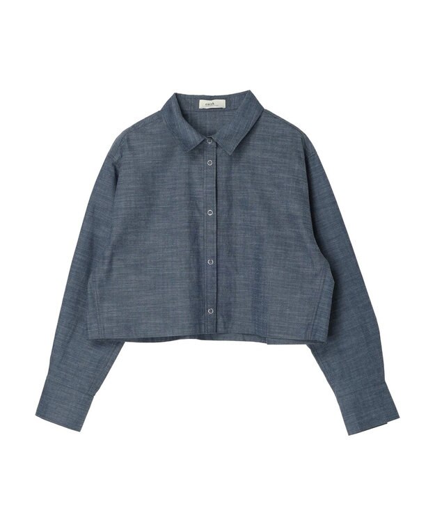 earth music&ecology ショート丈シャツジャケット Dark Blue
