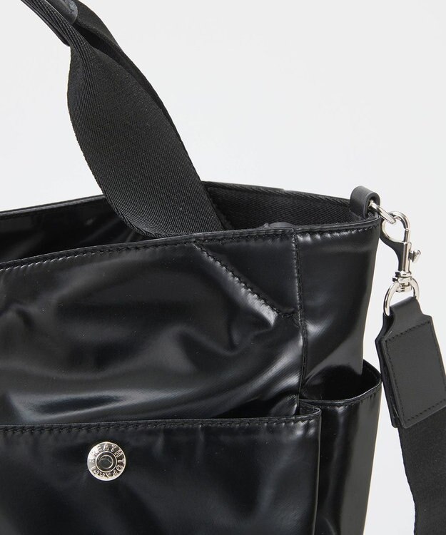 TOPKAPI 【Breath TOPKAPI】Train 防水ポリエステル ショルダー付き A4 トートバッグ / キャリー対応 ブラック