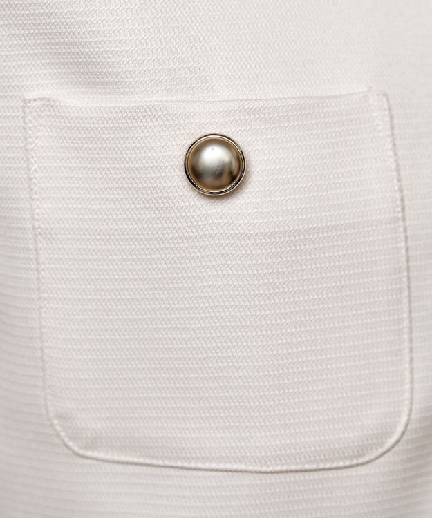 Tiaclasse 【洗える】ワッフルピケジャケット オフホワイト