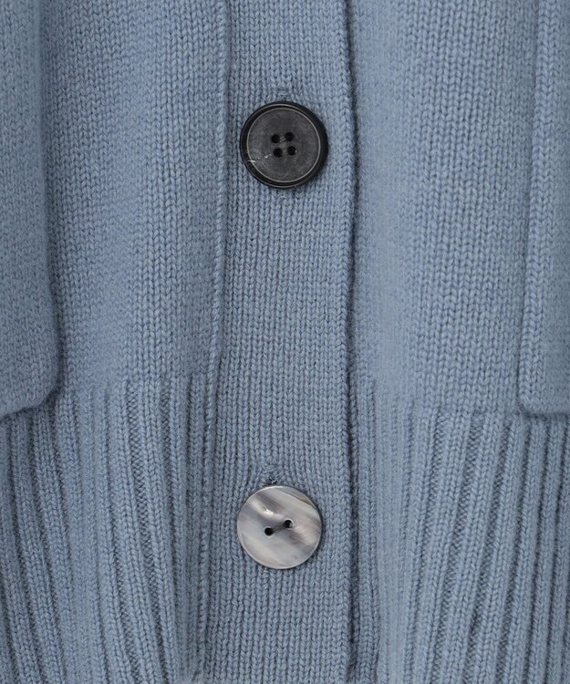 23区 L 【CLASSY.1月号掲載】ウールカシミヤブレンド カーディガン ダルブルー系