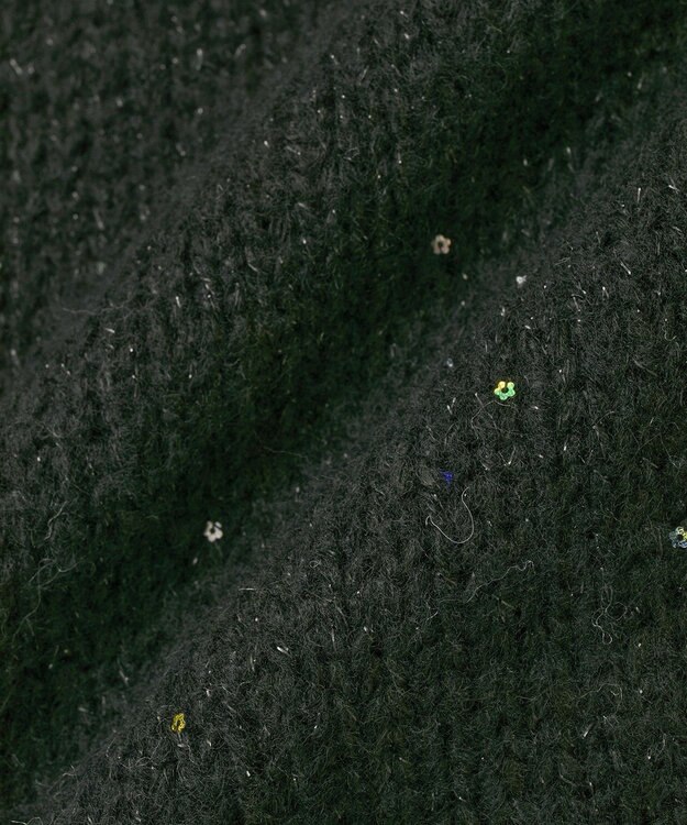 earth music&ecology 【セット2点】SET2点フラワースパンコールカーデ＋ビスチェ Black