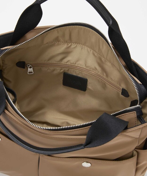 TOPKAPI 【Breath TOPKAPI】Train 防水ポリエステル ショルダー付き A4 トートバッグ / キャリー対応 ブラウン