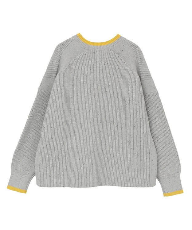 AMERICAN HOLIC 【WEB限定】配色ラインニットプルオーバー Oatmeal